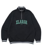 【エクストララージ/XLARGE】のXLARGE/STRIPED RIB HALF ZIP SWEATSHIRT 人気、トレンドファッション・服の通販 founy(ファニー) ファッション Fashion レディースファッション Fashion for Women トップス・カットソー Cut & Sew Tops シャツ・ブラウス・オフィスカジュアル Elegant Blouses & Button-Ups レディースパーカー・カジュアルフーディー Casual Hoodies & Sweatshirts ロングTシャツ・Tシャツ Longline T-Shirts & Tees スウェット・クルーネックトップス Sweatshirts & Crewnecks / Relaxed Fit Sweat Tops フロント Front, Front Design thumbnail BLACK|ID: prp329100004812601 ipo3291000000034936920