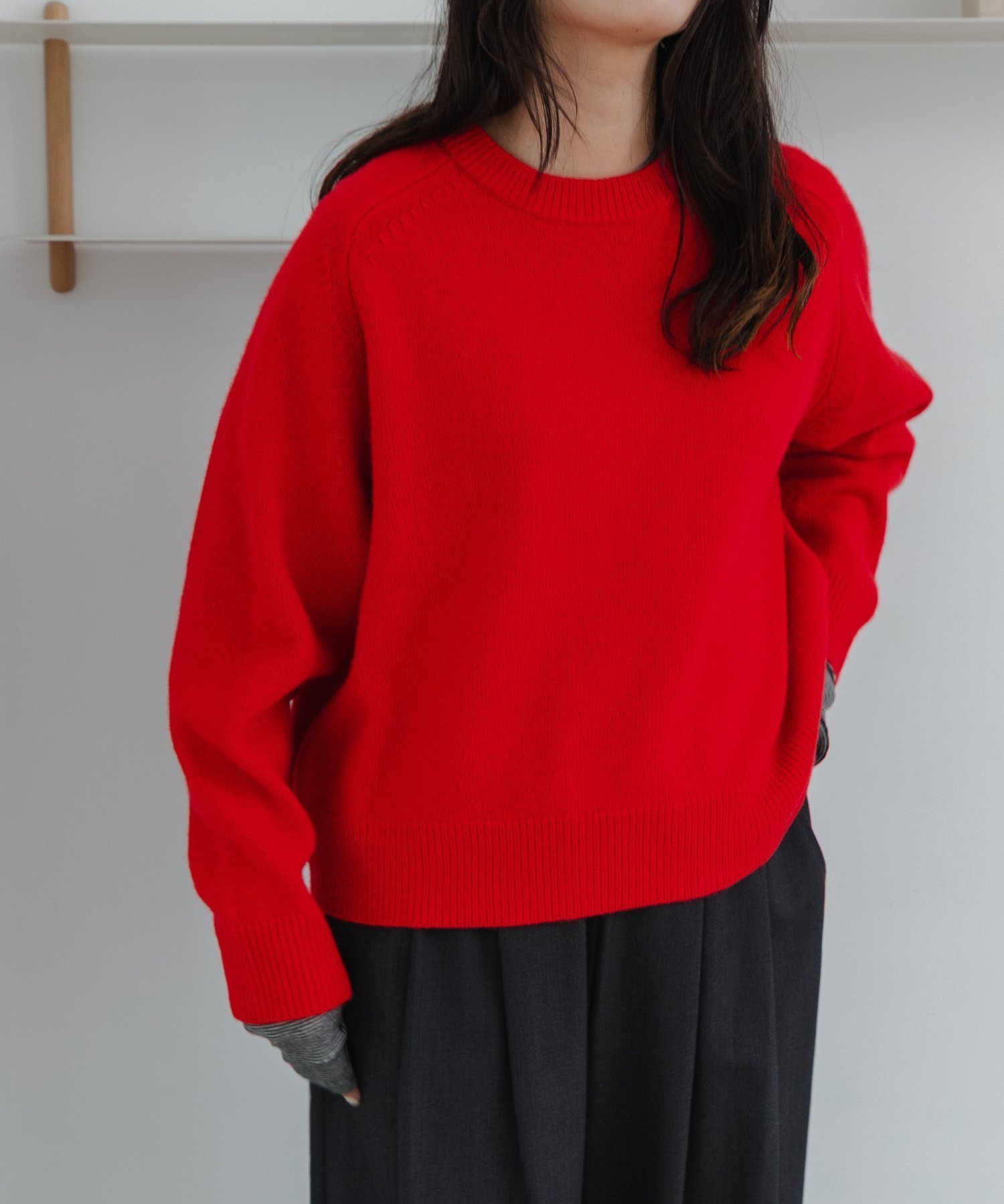 【アーバンリサーチ/URBAN RESEARCH】のウォッシャブルウールカシミヤニット インテリア・キッズ・メンズ・レディースファッション・服の通販 founy(ファニー) 　ファッション　Fashion　レディースファッション　Fashion for Women　トップス・カットソー　Cut & Sew Tops　ニット　Knit Tops & Sweaters　2025年　2025　2025-2026秋冬・A/W　Autumn/Winter 2025–26 AW25–26　冬　Winter / This Winter　ウォッシャブル　Machine Washable　コンパクト　Compact, Small Size　シンプル　Simple, Minimal　トレンド　Trend, Trending Now　バランス　Balance, Style Balance　ベーシック　Basic, Essential　エレガント 上品　Elegant　A/W・秋冬　Autumn/Winter　レッド|ID: prp329100004812613 ipo3291000000034937031