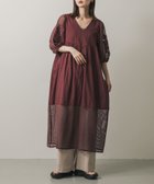 【センスオブプレイス/SENSE OF PLACE by URBAN RESEARCH】のインドシシュウメッシュワンピース 人気、トレンドファッション・服の通販 founy(ファニー) ファッション Fashion レディースファッション Fashion for Women ワンピース Dresses インド Indian Textile パッチ Patch, Appliqué thumbnail BROWN|ID: prp329100004812617 ipo3291000000034937075