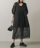 【センスオブプレイス/SENSE OF PLACE by URBAN RESEARCH】のインドシシュウメッシュワンピース 人気、トレンドファッション・服の通販 founy(ファニー) ファッション Fashion レディースファッション Fashion for Women ワンピース Dresses インド Indian Textile パッチ Patch, Appliqué thumbnail BLACK|ID: prp329100004812617 ipo3291000000034937077