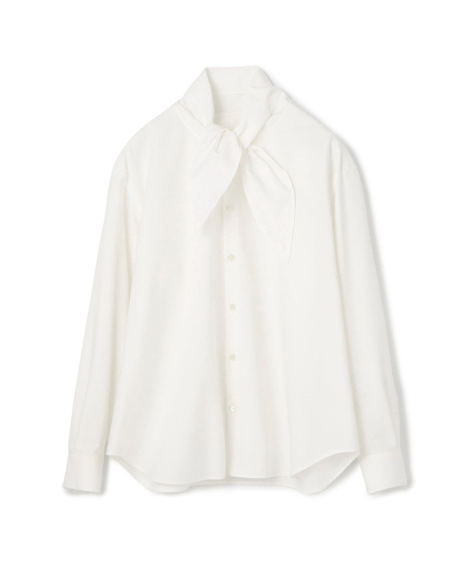 【トゥモローランド/TOMORROWLAND】のコットンオックスフォード タイ付きブラウス インテリア・キッズ・メンズ・レディースファッション・服の通販 founy(ファニー) 　ファッション　Fashion　レディースファッション　Fashion for Women　トップス・カットソー　Cut & Sew Tops　シャツ・ブラウス・オフィスカジュアル　Elegant Blouses & Button-Ups　エレガント 上品　Elegant　シャンブレー　Chambray, Denim-Like Fabric　ジャケット　Jacket, Outerwear　バランス　Balance, Style Balance　バンダナ　Bandana, Head Scarf　ベスト　Vest, Waistcoat　11 ホワイト|ID: prp329100004812620 ipo3291000000034937106