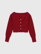 【エイミーイストワール/eimy istoire】のHeart neck ウールカシミヤカーディガン 人気、トレンドファッション・服の通販 founy(ファニー) ファッション Fashion レディースファッション Fashion for Women トップス・カットソー Cut & Sew Tops カーディガン・羽織り Layered Style Cardigans アクセサリー Fashion Accessories カッティング Cutting Detail カーディガン Cardigan, Knitwear クラシカル Classical, Vintage-Inspired コンパクト Compact, Small Size シンプル Simple, Minimal デコルテ Décolleté, Neckline デニム Denim, Jeans Material バランス Balance, Style Balance パール Pearl, Pearl Accent フェミニン Feminine, Girly フレア Flare, Flared フロント Front, Front Design 再入荷 Restock / Back in Stock エレガント 上品 Elegant thumbnail RED|ID: prp329100004812622 ipo3291000000034937119