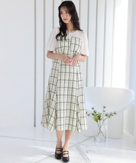 【プールヴー/PourVous】のツイードビスチェ風結婚式パーティードレスお呼ばれオケージョンドレス同窓会 人気、トレンドファッション・服の通販 founy(ファニー) ファッション Fashion レディースファッション Fashion for Women トップス・カットソー Cut & Sew Tops ビスチェ Bustiers & Corset Tops / Layered Bustier Style ワンピース Dresses フォーマル・パーティードレス・結婚式用ドレス Elegant & Casual Dresses シフォン Chiffon, Lightweight Fabric チュール Tulip, Tulip Motif ツイード Twill, Twill Weave デコルテ Décolleté, Neckline ドレス Dress, One-Piece ビスチェ Bustier, Corset Top フェミニン Feminine, Girly おすすめ Recommended / Our Picks エレガント 上品 Elegant セレモニー Ceremony 結婚式 Wedding 二次会 After Party |ID:prp329100004812633