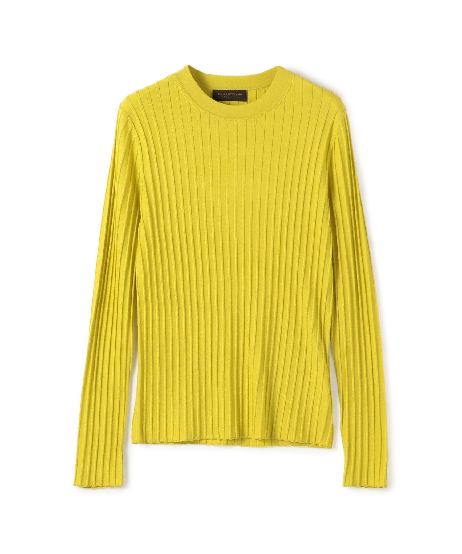 【トゥモローランド/TOMORROWLAND】のカシミヤシルクリブ クルーネックプルオーバー インテリア・キッズ・メンズ・レディースファッション・服の通販 founy(ファニー) 　ファッション　Fashion　レディースファッション　Fashion for Women　トップス・カットソー　Cut & Sew Tops　カジュアルプルオーバー・ニットトップス　Pullovers & Knit Tops / Casual Pullovers　イタリア　Italy　エレガント 上品　Elegant　シンプル　Simple, Minimal　フィット　Fit, Slim Fit　23 ライトイエロー|ID: prp329100004812639 ipo3291000000034937306
