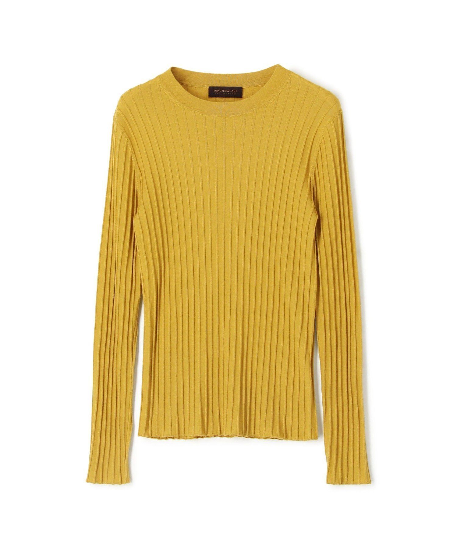 【トゥモローランド/TOMORROWLAND】のカシミヤシルクリブ クルーネックプルオーバー インテリア・キッズ・メンズ・レディースファッション・服の通販 founy(ファニー) 　ファッション　Fashion　レディースファッション　Fashion for Women　トップス・カットソー　Cut & Sew Tops　カジュアルプルオーバー・ニットトップス　Pullovers & Knit Tops / Casual Pullovers　イタリア　Italy　エレガント 上品　Elegant　シンプル　Simple, Minimal　フィット　Fit, Slim Fit　25 イエロー|ID: prp329100004812639 ipo3291000000034937307