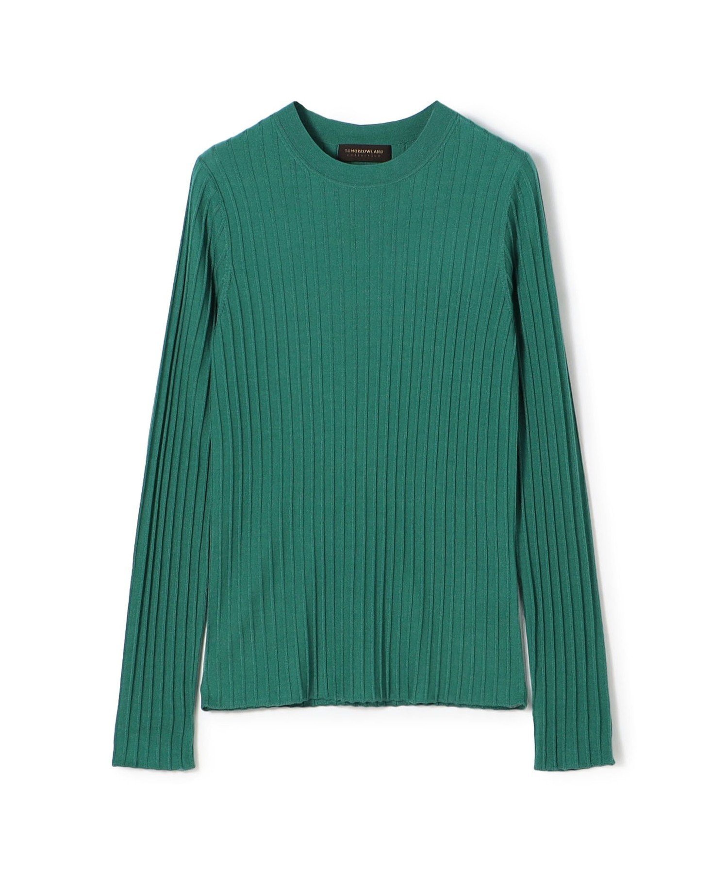 【トゥモローランド/TOMORROWLAND】のカシミヤシルクリブ クルーネックプルオーバー インテリア・キッズ・メンズ・レディースファッション・服の通販 founy(ファニー) 　ファッション　Fashion　レディースファッション　Fashion for Women　トップス・カットソー　Cut & Sew Tops　カジュアルプルオーバー・ニットトップス　Pullovers & Knit Tops / Casual Pullovers　イタリア　Italy　エレガント 上品　Elegant　シンプル　Simple, Minimal　フィット　Fit, Slim Fit　53 グリーン|ID: prp329100004812639 ipo3291000000034937320
