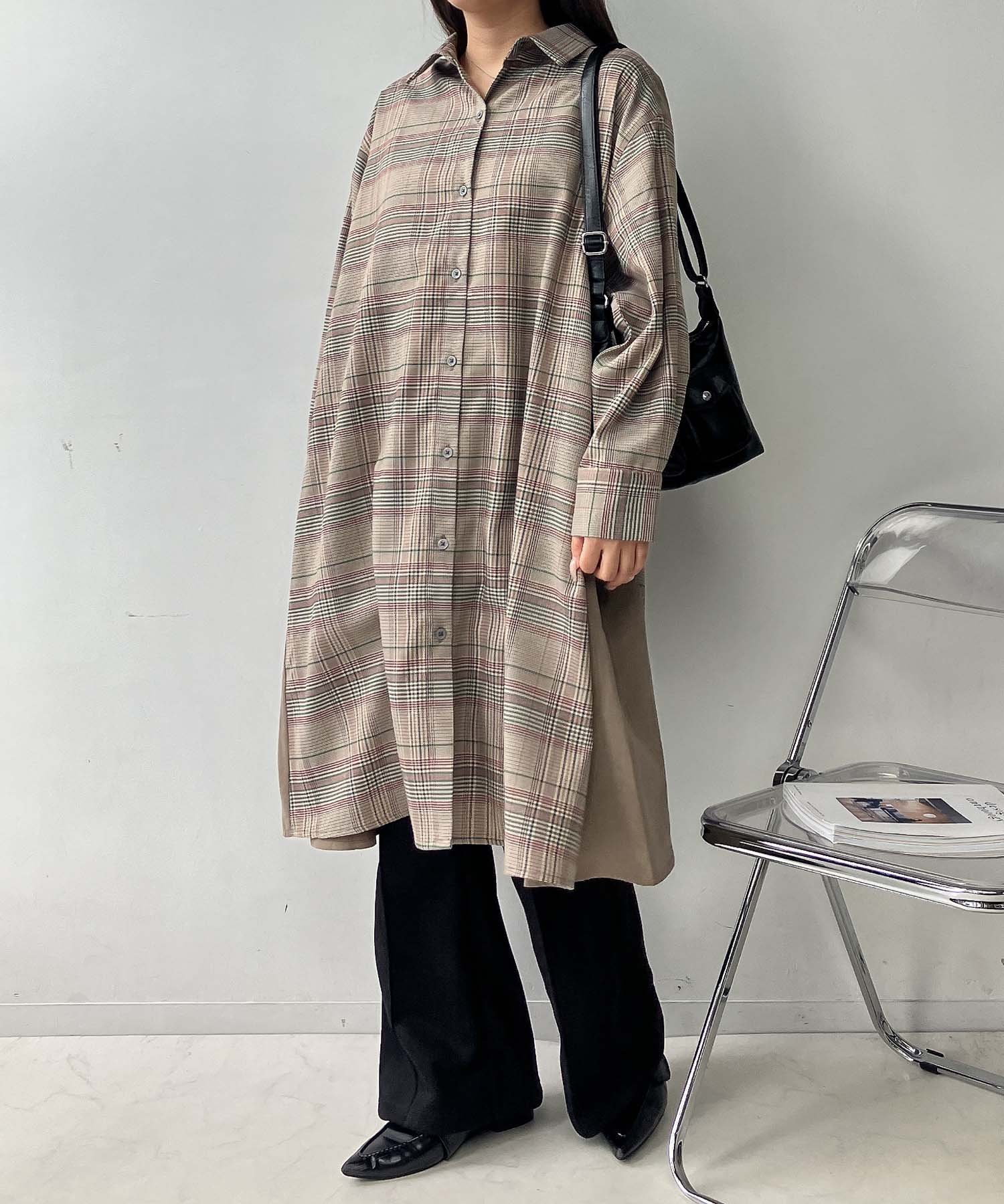 【アズノウアズ プラス/AS KNOW AS plus】の♪『ゆったりサイズ』ポケット付き異素材Aラインシャツワンピース 人気、トレンドファッション・服の通販 founy(ファニー) 　ファッション　Fashion　レディースファッション　Fashion for Women　ワンピース　Dresses　シャツワンピース / 1枚で着映えコーデ　Shirt Dresses　シンプル　Simple, Minimal　長袖　Long Sleeve, Full Sleeve　フレア　Flare, Flared　ポケット　Pocket, Pocket Detail　再入荷　Restock / Back in Stock　 other-1|ID: prp329100004812675 ipo3291000000034937686