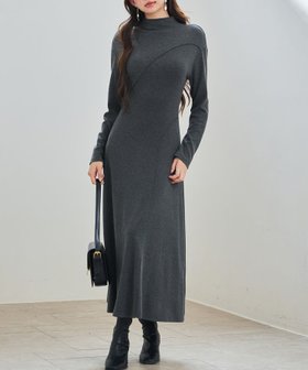 【セゾンドパピヨン/SAISON DE PAPILLON】のボトルネックネックロングワンピース 人気、トレンドファッション・服の通販 founy(ファニー) ファッション Fashion レディースファッション Fashion for Women ワンピース Dresses アシンメトリー Asymmetrical Style カットソー Cut and Sewn Top シンプル Simple, Minimal ドレープ Drape, Draping Fabric パイピング Piping, Trim Design フレア Flare, Flared フロント Front, Front Design ボトルネック Bottle Neck, Mock Neck ロング Long, Long-Length エレガント 上品 Elegant A/W・秋冬 Autumn/Winter |ID:prp329100004812680