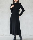 【セゾンドパピヨン/SAISON DE PAPILLON】のボトルネックネックロングワンピース 人気、トレンドファッション・服の通販 founy(ファニー) ファッション Fashion レディースファッション Fashion for Women ワンピース Dresses アシンメトリー Asymmetrical Style カットソー Cut and Sewn Top シンプル Simple, Minimal ドレープ Drape, Draping Fabric パイピング Piping, Trim Design フレア Flare, Flared フロント Front, Front Design ボトルネック Bottle Neck, Mock Neck ロング Long, Long-Length エレガント 上品 Elegant A/W・秋冬 Autumn/Winter thumbnail ブラック|ID: prp329100004812680 ipo3291000000034937712