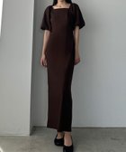 【ジュノア/JUNOAH】のLouereペチスカートsetワンピース ダークブラウン|ID: prp329100004812691 ipo3291000000034937865