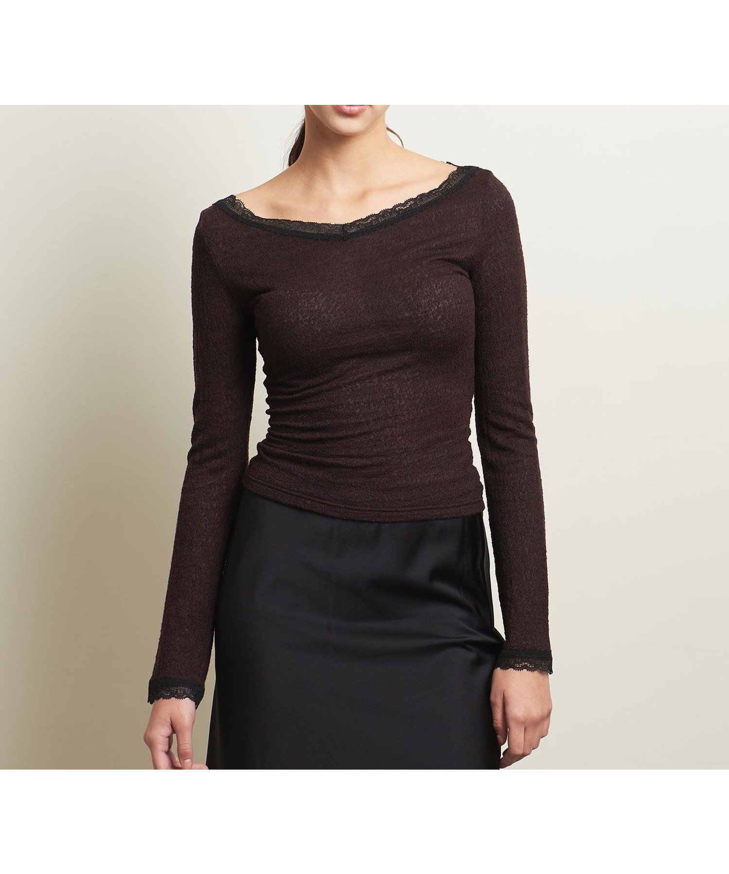 【ユナイテッドアローズ/UNITED ARROWS】のATTISESSION ジャカード レース ロングスリーブ インテリア・キッズ・メンズ・レディースファッション・服の通販 founy(ファニー) 　ファッション　Fashion　レディースファッション　Fashion for Women　インナー　Innerwear　キャミワンピース　Cami Dress, Slip Dress　ジャカード／ジャガード　Jacquard, Woven Pattern　ジャケット　Jacket, Outerwear　スラックス　Slacks, Dress Pants　スリーブ　Sleeve, Long Sleeve / Short Sleeve　デニム　Denim, Jeans Material　なめらか　Smooth, Silky Texture　フィット　Fit, Slim Fit　ボトム　Bottoms, Lower Wear　レース　Lace, Lace Fabric　ロング　Long, Long-Length　ワーク　Workwear, Utility Style　アウトレット　Outlet / Clearance　おすすめ　Recommended / Our Picks　エレガント 上品　Elegant　DK.BROWN|ID: prp329100004812706 ipo3291000000034938003