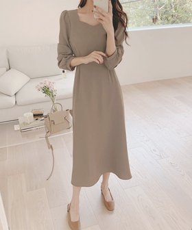 【アミュレット/Amulet】の【Amulet】ハートネックワンピース 人気、トレンドファッション・服の通販 founy(ファニー) ファッション Fashion レディースファッション Fashion for Women ワンピース Dresses シンプル Simple, Minimal デコルテ Décolleté, Neckline |ID:prp329100004812710