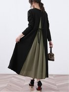 【ドゥーベル/Doux Belle】の【Doux Belle】ワンピース ロング丈 半袖 長袖 人気、トレンドファッション・服の通販 founy(ファニー) ファッション Fashion レディースファッション Fashion for Women ワンピース Dresses 春 Spring 秋 Autumn シフォン Chiffon, Lightweight Fabric シンプル Simple, Minimal スリット Slit, Slit Detail ドット Polka Dot, Dot Pattern ノースリーブ Sleeveless, No-Sleeve 長袖 Long Sleeve, Full Sleeve ポケット Pocket, Pocket Detail 半袖 Short Sleeve, Half Sleeve ラウンド Round, Round Neck ロング Long, Long-Length 夏 Summer thumbnail カーキ|ID: prp329100004812716 ipo3291000000034938084