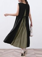 【ドゥーベル/Doux Belle】の【Doux Belle】ワンピース ロング丈 半袖 長袖 人気、トレンドファッション・服の通販 founy(ファニー) ファッション Fashion レディースファッション Fashion for Women ワンピース Dresses 春 Spring 秋 Autumn シフォン Chiffon, Lightweight Fabric シンプル Simple, Minimal スリット Slit, Slit Detail ドット Polka Dot, Dot Pattern ノースリーブ Sleeveless, No-Sleeve 長袖 Long Sleeve, Full Sleeve ポケット Pocket, Pocket Detail 半袖 Short Sleeve, Half Sleeve ラウンド Round, Round Neck ロング Long, Long-Length 夏 Summer thumbnail カーキ|ID: prp329100004812716 ipo3291000000034938085