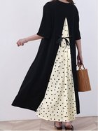 【ドゥーベル/Doux Belle】の【Doux Belle】ワンピース ロング丈 半袖 長袖 人気、トレンドファッション・服の通販 founy(ファニー) ファッション Fashion レディースファッション Fashion for Women ワンピース Dresses 春 Spring 秋 Autumn シフォン Chiffon, Lightweight Fabric シンプル Simple, Minimal スリット Slit, Slit Detail ドット Polka Dot, Dot Pattern ノースリーブ Sleeveless, No-Sleeve 長袖 Long Sleeve, Full Sleeve ポケット Pocket, Pocket Detail 半袖 Short Sleeve, Half Sleeve ラウンド Round, Round Neck ロング Long, Long-Length 夏 Summer thumbnail ドット|ID: prp329100004812716 ipo3291000000034938087