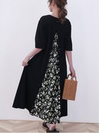 【ドゥーベル/Doux Belle】の【Doux Belle】ワンピース ロング丈 半袖 長袖 人気、トレンドファッション・服の通販 founy(ファニー) ファッション Fashion レディースファッション Fashion for Women ワンピース Dresses 春 Spring 秋 Autumn シフォン Chiffon, Lightweight Fabric シンプル Simple, Minimal スリット Slit, Slit Detail ドット Polka Dot, Dot Pattern ノースリーブ Sleeveless, No-Sleeve 長袖 Long Sleeve, Full Sleeve ポケット Pocket, Pocket Detail 半袖 Short Sleeve, Half Sleeve ラウンド Round, Round Neck ロング Long, Long-Length 夏 Summer thumbnail ブラック花柄|ID: prp329100004812716 ipo3291000000034938096