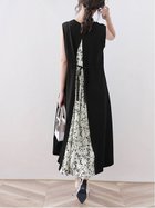 【ドゥーベル/Doux Belle】の【Doux Belle】ワンピース ロング丈 半袖 長袖 人気、トレンドファッション・服の通販 founy(ファニー) ファッション Fashion レディースファッション Fashion for Women ワンピース Dresses 春 Spring 秋 Autumn シフォン Chiffon, Lightweight Fabric シンプル Simple, Minimal スリット Slit, Slit Detail ドット Polka Dot, Dot Pattern ノースリーブ Sleeveless, No-Sleeve 長袖 Long Sleeve, Full Sleeve ポケット Pocket, Pocket Detail 半袖 Short Sleeve, Half Sleeve ラウンド Round, Round Neck ロング Long, Long-Length 夏 Summer thumbnail ホワイト花柄|ID: prp329100004812716 ipo3291000000034938104