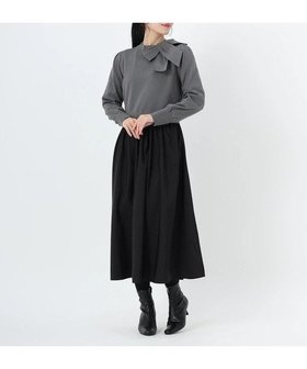 【ストロベリーフィールズ/STRAWBERRY FIELDS】のリボンネックドッキングワンピース 人気、トレンドファッション・服の通販 founy(ファニー) ファッション Fashion レディースファッション Fashion for Women ワンピース Dresses |ID:prp329100004812731