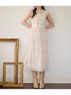 【セルフォード/CELFORD】の【CELFORD×P.J. REDOUTEコラボ】 Rosaボウタイワンピース 人気、トレンドファッション・服の通販 founy(ファニー) ファッション Fashion レディースファッション Fashion for Women ワンピース Dresses インナー Innerwear カットジャガード Cut Jacquard クラシカル Classical, Vintage-Inspired クリスタル Crystal, Swarovski コラボ Collaboration, Collab シャーリング Shirring, Ruched スマート Smart, Elegant スリット Slit, Slit Detail フレア Flare, Flared プリーツ Pleats, Pleated マーメイド Mermaid, Fishtail Silhouette エレガント 上品 Elegant thumbnail LBEG[035]|ID: prp329100004812737 ipo3291000000034938354