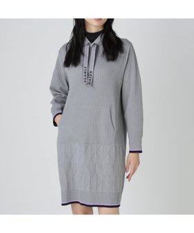 【パーリーゲイツ/PEARLY GATES】のポリエステルヤーンmmフーディニットワンピース 人気、トレンドファッション・服の通販 founy(ファニー) ファッション Fashion レディースファッション Fashion for Women ワンピース Dresses ニットワンピース Knit Dresses ゴルフ Golf フロント Front, Front Design ポケット Pocket, Pocket Detail ラウンド Round, Round Neck エレガント 上品 Elegant |ID:prp329100004812745