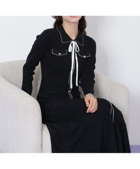 【ジルバイジルスチュアート/JILL by JILLSTUART】のステッチカラーニットワンピース 人気、トレンドファッション・服の通販 founy(ファニー) ファッション Fashion レディースファッション Fashion for Women ワンピース Dresses ニットワンピース Knit Dresses おすすめ Recommended / Our Picks インナー Innerwear スマート Smart, Elegant トレンド Trend, Trending Now リボン Ribbon, Bow エレガント 上品 Elegant 人気 Popular, Best Seller 冬 Winter / This Winter 夏 Summer 春 Spring S/S・春夏 SS, Spring/Summer, Warm Season |ID:prp329100004812776