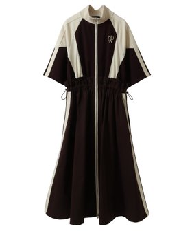 【キャンディストリッパー/Candy Stripper】のCND TRACK JERSEY DRESS 人気、トレンドファッション・服の通販 founy(ファニー) ファッション Fashion レディースファッション Fashion for Women ワンピース Dresses フォーマル・パーティードレス・結婚式用ドレス Elegant & Casual Dresses ギャザー Gathered, Ruffled スポーティ Sporty, Casual Athletic タフタ Taffeta, Structured Fabric ドッキング Docking, Mixed Material ドローコード Drawcord, Drawstring Cord バランス Balance, Style Balance ロング Long, Long-Length 切替 Switching, Contrast Panel |ID:prp329100004812789