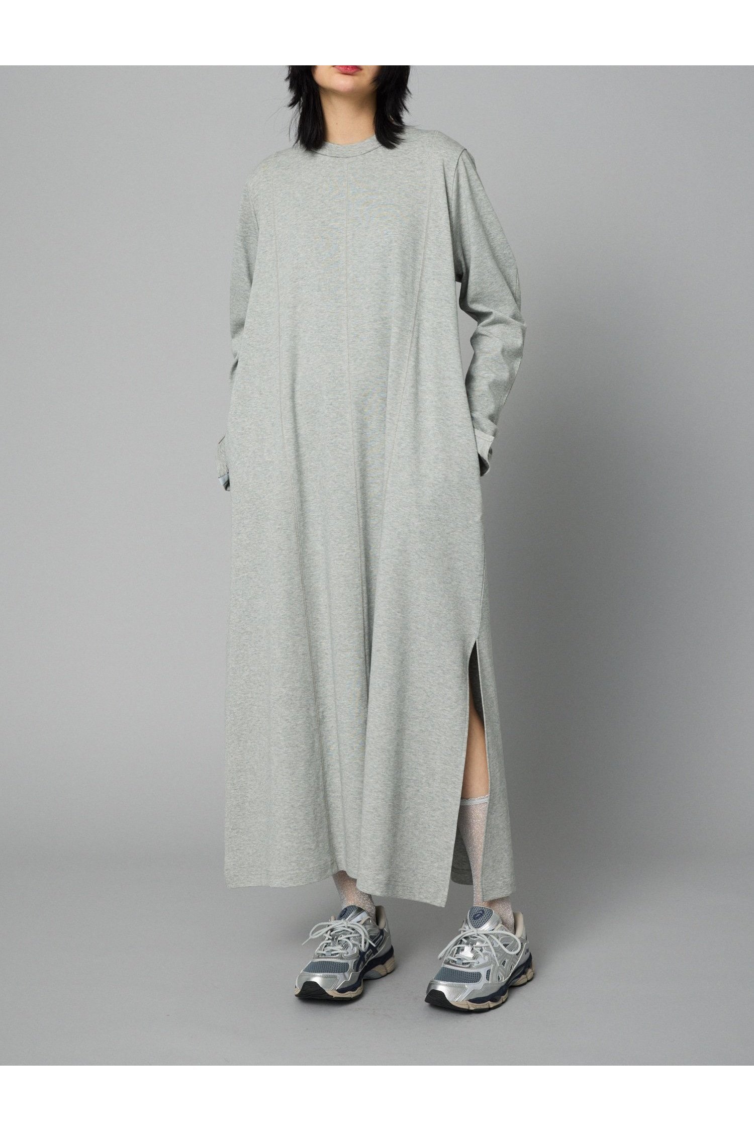 【ヘリンドットサイ/HeRIN.CYE】のLong cut dress インテリア・キッズ・メンズ・レディースファッション・服の通販 founy(ファニー) 　ファッション　Fashion　レディースファッション　Fashion for Women　ワンピース　Dresses　フォーマル・パーティードレス・結婚式用ドレス　Elegant & Casual Dresses　ネオン　Neon, Neon Color　リラックス　Relax, Relaxed Fit　ロング　Long, Long-Length　GRY|ID: prp329100004812794 ipo3291000000034938919