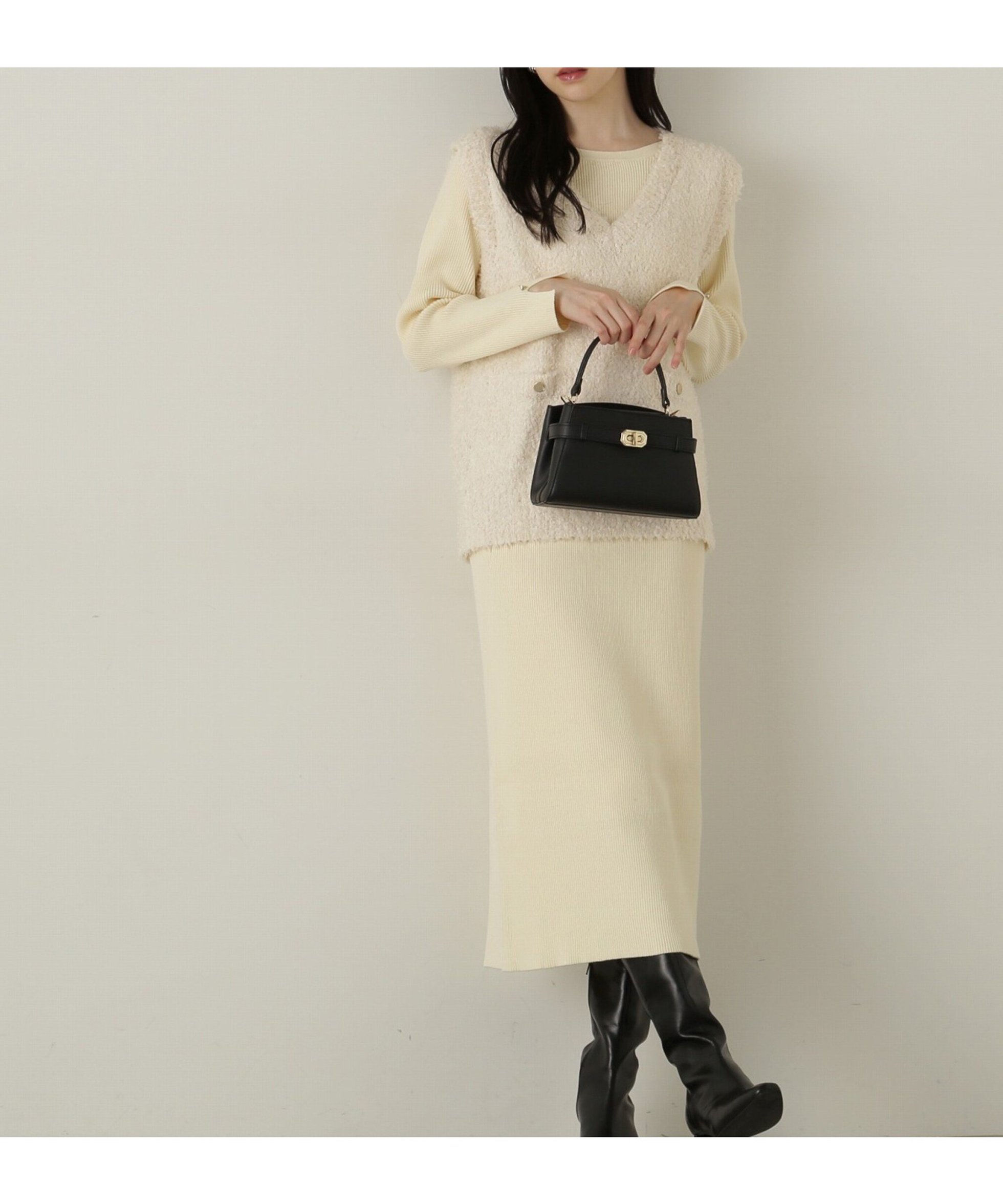 【プロポーション ボディドレッシング/PROPORTION BODY DRESSING】のテープヤーンベストニット 24AWセットアップ インテリア・キッズ・メンズ・レディースファッション・服の通販 founy(ファニー) 　ファッション　Fashion　レディースファッション　Fashion for Women　アウター　Coat / Outerwear Collection　トップス・カットソー　Cut & Sew Tops　ニット　Knit Tops & Sweaters　ベスト&ジレ / 重ね着スタイル　Vests & Gilets　2024年　2024　2024-2025秋冬・A/W　Autumn/Winter 2024–25 AW24–25　セットアップ　Set-Up, Coordinated Outfit　トレンド　Trend, Trending Now　ベスト　Vest, Waistcoat　エクリュ1|ID: prp329100004812815 ipo3291000000034939093