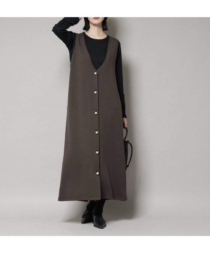 【ナノ ユニバース/nano universe】のジレワンピース×ファースリーブトップス アンサンブルセット インテリア・キッズ・メンズ・レディースファッション・服の通販 founy(ファニー) https://founy.com/ ファッション Fashion レディースファッション Fashion for Women アウター Coat / Outerwear Collection アンサンブル Ensemble Set ウォッシャブル Machine Washable カットソー Cut and Sewn Top パール Pearl, Pearl Accent アウトレット Outlet / Clearance エレガント 上品 Elegant 2025年 2025 2025-2026秋冬・A/W Autumn/Winter 2025–26 AW25–26 |ID: prp329100004812816 ipo3291000000035020574