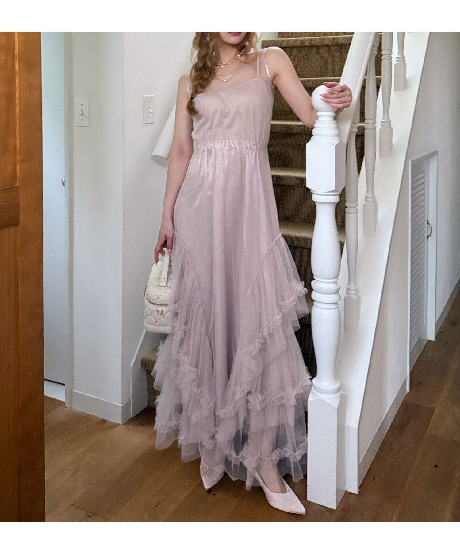 【ロイヤルパーティー/ROYAL PARTY】の【丈が選べる】ドレスチュールフレアワンピース 人気、トレンドファッション・服の通販 founy(ファニー) 　ファッション　Fashion　レディースファッション　Fashion for Women　ワンピース　Dresses　フォーマル・パーティードレス・結婚式用ドレス　Elegant & Casual Dresses　ダウン　Down, Puffer　チェック　Check, Plaid, Tartan　チュール　Tulip, Tulip Motif　ドレス　Dress, One-Piece　 other-1|ID: prp329100004812822 ipo3291000000034939135