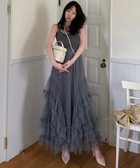 【ロイヤルパーティー/ROYAL PARTY】の【丈が選べる】ドレスチュールフレアワンピース 人気、トレンドファッション・服の通販 founy(ファニー) ファッション Fashion レディースファッション Fashion for Women ワンピース Dresses フォーマル・パーティードレス・結婚式用ドレス Elegant & Casual Dresses ダウン Down, Puffer チェック Check, Plaid, Tartan チュール Tulip, Tulip Motif ドレス Dress, One-Piece thumbnail グレー|ID: prp329100004812822 ipo3291000000034939137