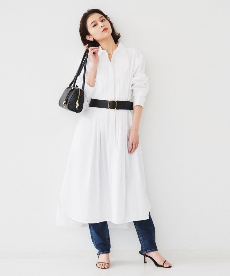 【アンタイトル/UNTITLED】のタイプライターシャツワンピース インテリア・キッズ・メンズ・レディースファッション・服の通販 founy(ファニー) 　ファッション　Fashion　レディースファッション　Fashion for Women　ワンピース　Dresses　シャツワンピース / 1枚で着映えコーデ　Shirt Dresses　クラシック　Classic, Timeless Style　コンパクト　Compact, Small Size　スマート　Smart, Elegant　タイプライター　Typewriter Fabric, Crisp Cotton　フロント　Front, Front Design　ポケット　Pocket, Pocket Detail　ロング　Long, Long-Length　ワッシャー　Washer, Crinkled Finish　オフホワイト|ID: prp329100004812824 ipo3291000000034939152