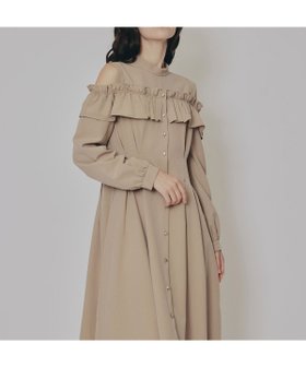 【レディアゼル/REDYAZEL】のオープンショルダーフリルワンピース 人気、トレンドファッション・服の通販 founy(ファニー) ファッション Fashion レディースファッション Fashion for Women ワンピース Dresses おすすめ Recommended / Our Picks クラシカル Classical, Vintage-Inspired ショルダー Shoulder, Shoulder Strap スタンド Stand Collar, Upright Stand トレンド Trend, Trending Now バランス Balance, Style Balance フリル Frill, Ruffle フレア Flare, Flared A/W・秋冬 Autumn/Winter |ID:prp329100004812825