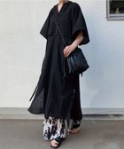 【コーナーズ/CORNERS】のスラブジョーゼットカフタンシャツワンピース 人気、トレンドファッション・服の通販 founy(ファニー) ファッション Fashion レディースファッション Fashion for Women ワンピース Dresses シャツワンピース / 1枚で着映えコーデ Shirt Dresses ジョーゼット Georgette, Semi-Sheer Fabric スキッパー Skipper, Open Collar スリット Slit, Slit Detail ロング Long, Long-Length 半袖 Short Sleeve, Half Sleeve 夏 Summer 定番 Standard, Basic Item thumbnail ブラック|ID: prp329100004812827 ipo3291000000034939164