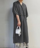 【コーナーズ/CORNERS】のスラブジョーゼットカフタンシャツワンピース 人気、トレンドファッション・服の通販 founy(ファニー) ファッション Fashion レディースファッション Fashion for Women ワンピース Dresses シャツワンピース / 1枚で着映えコーデ Shirt Dresses ジョーゼット Georgette, Semi-Sheer Fabric スキッパー Skipper, Open Collar スリット Slit, Slit Detail ロング Long, Long-Length 半袖 Short Sleeve, Half Sleeve 夏 Summer 定番 Standard, Basic Item thumbnail チャコールグレー|ID: prp329100004812827 ipo3291000000034939166