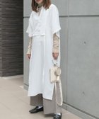 【コーナーズ/CORNERS】のスラブジョーゼットカフタンシャツワンピース 人気、トレンドファッション・服の通販 founy(ファニー) ファッション Fashion レディースファッション Fashion for Women ワンピース Dresses シャツワンピース / 1枚で着映えコーデ Shirt Dresses ジョーゼット Georgette, Semi-Sheer Fabric スキッパー Skipper, Open Collar スリット Slit, Slit Detail ロング Long, Long-Length 半袖 Short Sleeve, Half Sleeve 夏 Summer 定番 Standard, Basic Item thumbnail ホワイト|ID: prp329100004812827 ipo3291000000034939170