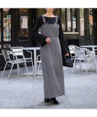 【シェトワ/Chez toi】の【ITAMI企画】フレアスリーブニット×2WAYキャミワンピース 人気、トレンドファッション・服の通販 founy(ファニー) ファッション Fashion レディースファッション Fashion for Women ワンピース Dresses キャミソールワンピース Camisole Dresses インナー Innerwear キャミ Camisole, Cami Top キャミワンピース Cami Dress, Slip Dress チェック Check, Plaid, Tartan フリル Frill, Ruffle フレア Flare, Flared 再入荷 Restock / Back in Stock エレガント 上品 Elegant thumbnail グレー|ID: prp329100004812828 ipo3291000000034939178