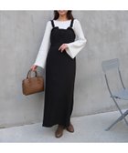 【シェトワ/Chez toi】の【ITAMI企画】フレアスリーブニット×2WAYキャミワンピース 人気、トレンドファッション・服の通販 founy(ファニー) ファッション Fashion レディースファッション Fashion for Women ワンピース Dresses キャミソールワンピース Camisole Dresses インナー Innerwear キャミ Camisole, Cami Top キャミワンピース Cami Dress, Slip Dress チェック Check, Plaid, Tartan フリル Frill, Ruffle フレア Flare, Flared 再入荷 Restock / Back in Stock エレガント 上品 Elegant thumbnail ブラック|ID: prp329100004812828 ipo3291000000034939180