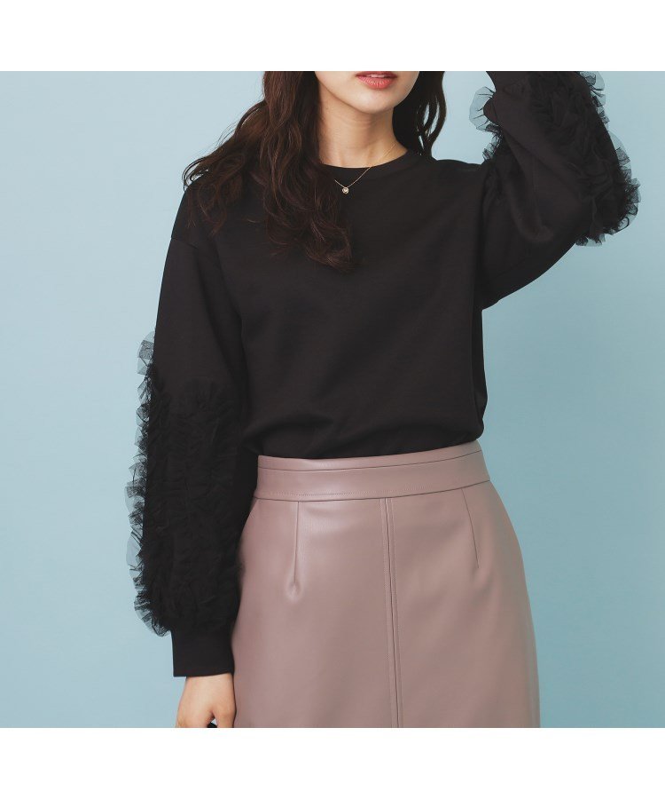 【インデックス/INDEX】のフリルスリーブトップス【洗濯機OK】 人気、トレンドファッション・服の通販 founy(ファニー) 　ファッション　Fashion　レディースファッション　Fashion for Women　トップス・カットソー　Cut & Sew Tops　シンプル　Simple, Minimal　ストレッチ　Stretch, Stretchy Fabric　スマート　Smart, Elegant　スリーブ　Sleeve, Long Sleeve / Short Sleeve　ダブル　Double, Double-Breasted　フィット　Fit, Slim Fit　フリル　Frill, Ruffle　 other-1|ID: prp329100004812963 ipo3291000000034943341