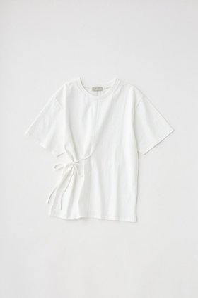 【マウジー/moussy】のウエストタイTシャツ オーガニックコットン使用 人気、トレンドファッション・服の通販 founy(ファニー) ファッション Fashion レディースファッション Fashion for Women トップス・カットソー Cut & Sew Tops シャツ・ブラウス・オフィスカジュアル Elegant Blouses & Button-Ups ロングTシャツ・Tシャツ Longline T-Shirts & Tees おすすめ Recommended / Our Picks カットソー Cut and Sewn Top シンプル Simple, Minimal ペプラム Peplum, Flared Hem リボン Ribbon, Bow 人気 Popular, Best Seller 再入荷 Restock / Back in Stock |ID:prp329100004812979