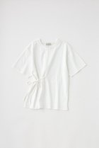 【マウジー/moussy】のウエストタイTシャツ オーガニックコットン使用 人気、トレンドファッション・服の通販 founy(ファニー) ファッション Fashion レディースファッション Fashion for Women トップス・カットソー Cut & Sew Tops シャツ・ブラウス・オフィスカジュアル Elegant Blouses & Button-Ups ロングTシャツ・Tシャツ Longline T-Shirts & Tees おすすめ Recommended / Our Picks カットソー Cut and Sewn Top シンプル Simple, Minimal ペプラム Peplum, Flared Hem リボン Ribbon, Bow 人気 Popular, Best Seller 再入荷 Restock / Back in Stock thumbnail WHT|ID: prp329100004812979 ipo3291000000034943609