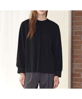 【ルスークホリデー/LE SOUK HOLIDAY】のボリュームスリーブプルオーバー 人気、トレンドファッション・服の通販 founy(ファニー) ファッション Fashion レディースファッション Fashion for Women トップス・カットソー Cut & Sew Tops カジュアルプルオーバー・ニットトップス Pullovers & Knit Tops / Casual Pullovers ボリューム袖・フリルスリーブブラウス Voluminous & Ruffle Sleeves / Puffy Sleeve Tops シャーリング Shirring, Ruched シンプル Simple, Minimal ストライプ Stripe, Striped Pattern フェミニン Feminine, Girly 無地 Plain, Solid Color |ID:prp329100004812986