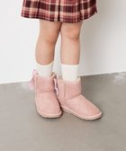 【アー ヴェー ヴェー/a.v.v / KIDS】の17-24cm 【毎年人気NO.1/撥水加工/クッションインソール】リボン付フェイクムートンブーツ ピンク|ID: prp329100004813011 ipo3291000000035175956