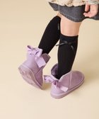 【アー ヴェー ヴェー/a.v.v / KIDS】の17-24cm 【毎年人気NO.1/撥水加工/クッションインソール】リボン付フェイクムートンブーツ ラベンダー|ID: prp329100004813011 ipo3291000000035175957
