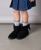 【アー ヴェー ヴェー/a.v.v / KIDS】の17-24cm 【毎年人気NO.1/撥水加工/クッションインソール】リボン付フェイクムートンブーツ ブラック|ID: prp329100004813011 ipo3291000000035175959