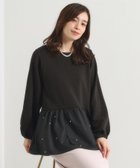 【イッツデモ/ITS' DEMO】の【手洗い可】異素材切替リップルプルオーバー 人気、トレンドファッション・服の通販 founy(ファニー) ファッション Fashion レディースファッション Fashion for Women トップス・カットソー Cut & Sew Tops カジュアルプルオーバー・ニットトップス Pullovers & Knit Tops / Casual Pullovers クール Cool, Chic 切替 Switching, Contrast Panel シンプル Simple, Minimal スマート Smart, Elegant チェック Check, Plaid, Tartan パール Pearl, Pearl Accent ペプラム Peplum, Flared Hem 再入荷 Restock / Back in Stock おすすめ Recommended / Our Picks エレガント 上品 Elegant thumbnail ブラック|ID: prp329100004813013 ipo3291000000034944008