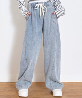 【ナルミヤ オンライン/NARUMIYA ONELINE / KIDS】のサマ見えイージープルオンパンツ 人気、トレンドファッション・服の通販 founy(ファニー) ファッション Fashion キッズファッション Fashion for Kids ボトムス Bottoms おすすめ Recommended / Our Picks デニム Denim, Jeans Material A/W・秋冬 Autumn/Winter |ID:prp329100004813014