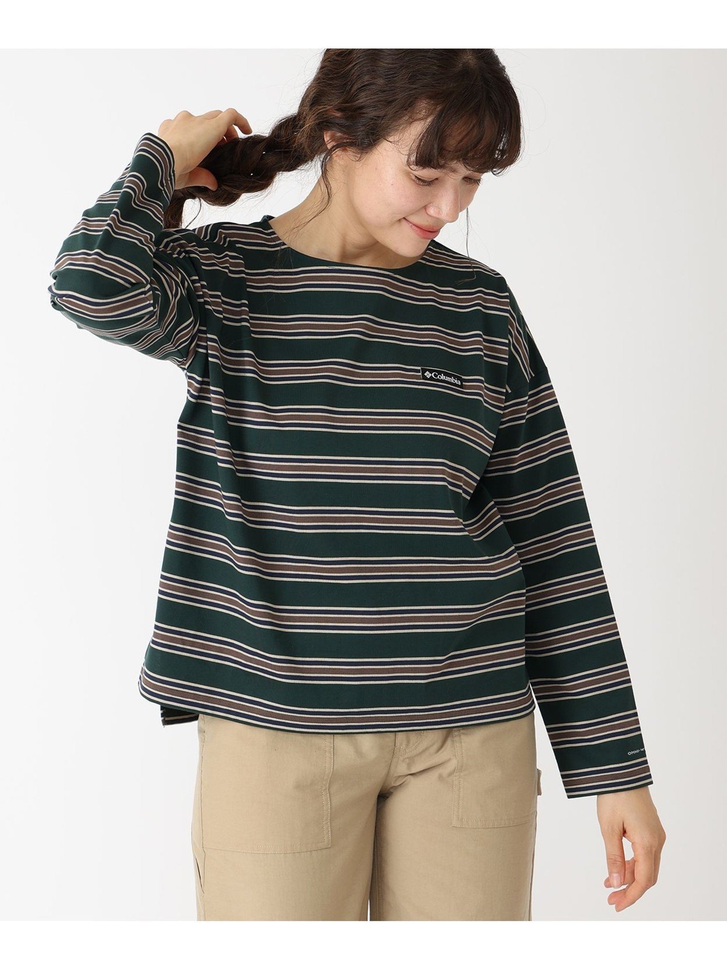 【コロンビア/Columbia】のColumbia/ ウィメンズクラウドアベニューロングスリーブTシャツ /コロンビア 人気、トレンドファッション・服の通販 founy(ファニー) 　ファッション　Fashion　レディースファッション　Fashion for Women　トップス・カットソー　Cut & Sew Tops　シャツ・ブラウス・オフィスカジュアル　Elegant Blouses & Button-Ups　ロングTシャツ・Tシャツ　Longline T-Shirts & Tees　アウトドア　Outdoor Clothing　コンパクト　Compact, Small Size　スリーブ　Sleeve, Long Sleeve / Short Sleeve　トレンド　Trend, Trending Now　バランス　Balance, Style Balance　フィット　Fit, Slim Fit　ボーダー　Border, Stripe　リラックス　Relax, Relaxed Fit　ロング　Long, Long-Length　人気　Popular, Best Seller　 other-1|ID: prp329100004813029 ipo3291000000034944243