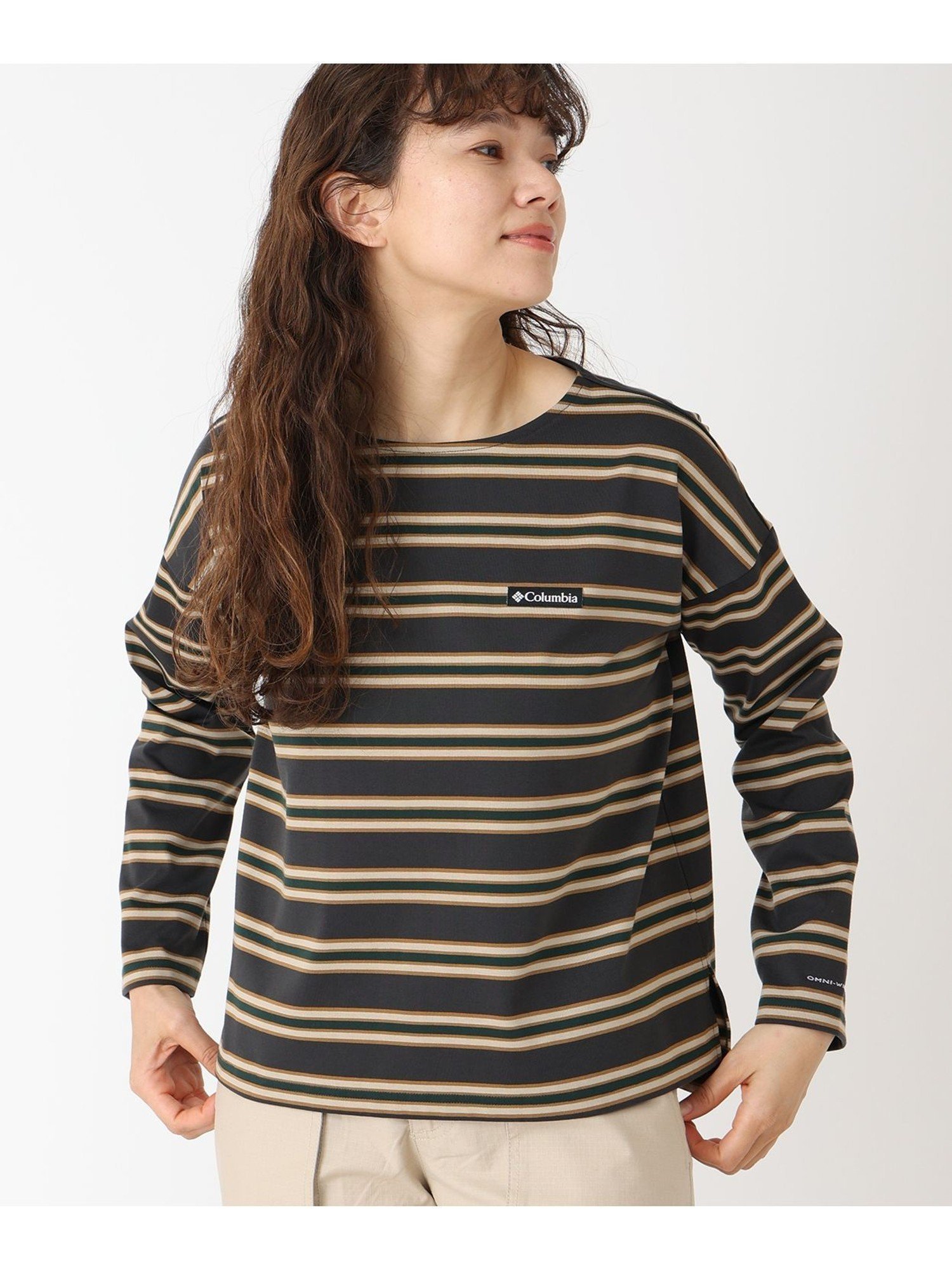 【コロンビア/Columbia】のColumbia/ ウィメンズクラウドアベニューロングスリーブTシャツ /コロンビア インテリア・キッズ・メンズ・レディースファッション・服の通販 founy(ファニー) 　ファッション　Fashion　レディースファッション　Fashion for Women　トップス・カットソー　Cut & Sew Tops　シャツ・ブラウス・オフィスカジュアル　Elegant Blouses & Button-Ups　ロングTシャツ・Tシャツ　Longline T-Shirts & Tees　アウトドア　Outdoor Clothing　コンパクト　Compact, Small Size　スリーブ　Sleeve, Long Sleeve / Short Sleeve　トレンド　Trend, Trending Now　バランス　Balance, Style Balance　フィット　Fit, Slim Fit　ボーダー　Border, Stripe　リラックス　Relax, Relaxed Fit　ロング　Long, Long-Length　人気　Popular, Best Seller　ブラック[002001]|ID: prp329100004813029 ipo3291000000034944247