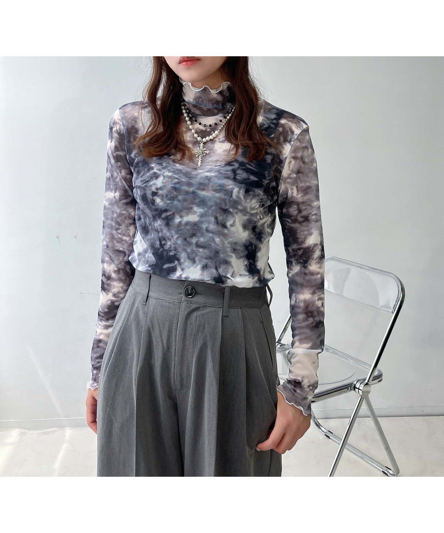 【アズノウアズ プラス/AS KNOW AS plus】の♪ストレッチハイネック インテリア・キッズ・メンズ・レディースファッション・服の通販 founy(ファニー) 　ファッション　Fashion　レディースファッション　Fashion for Women　インナー　Innerwear　シアー　Sheer, See-Through　シンプル　Simple, Minimal　ストレッチ　Stretch, Stretchy Fabric　人気　Popular, Best Seller　ハイネック　High Neck, Mock Neck　フィット　Fit, Slim Fit　無地　Plain, Solid Color　再入荷　Restock / Back in Stock　DGYタイダイ|ID: prp329100004813032 ipo3291000000034944267